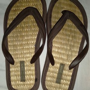 Brown J Crew Bamboo Sandals Sz 5